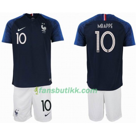 Fotball-VM 2018 Frankrike drakt MBAPPE 10 2 star Barn Hjemmetrøye